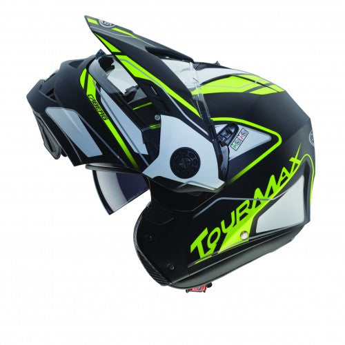 Caberg Tourmax Marathon (Matt Black/White/Yellow Fluoro) XL Only